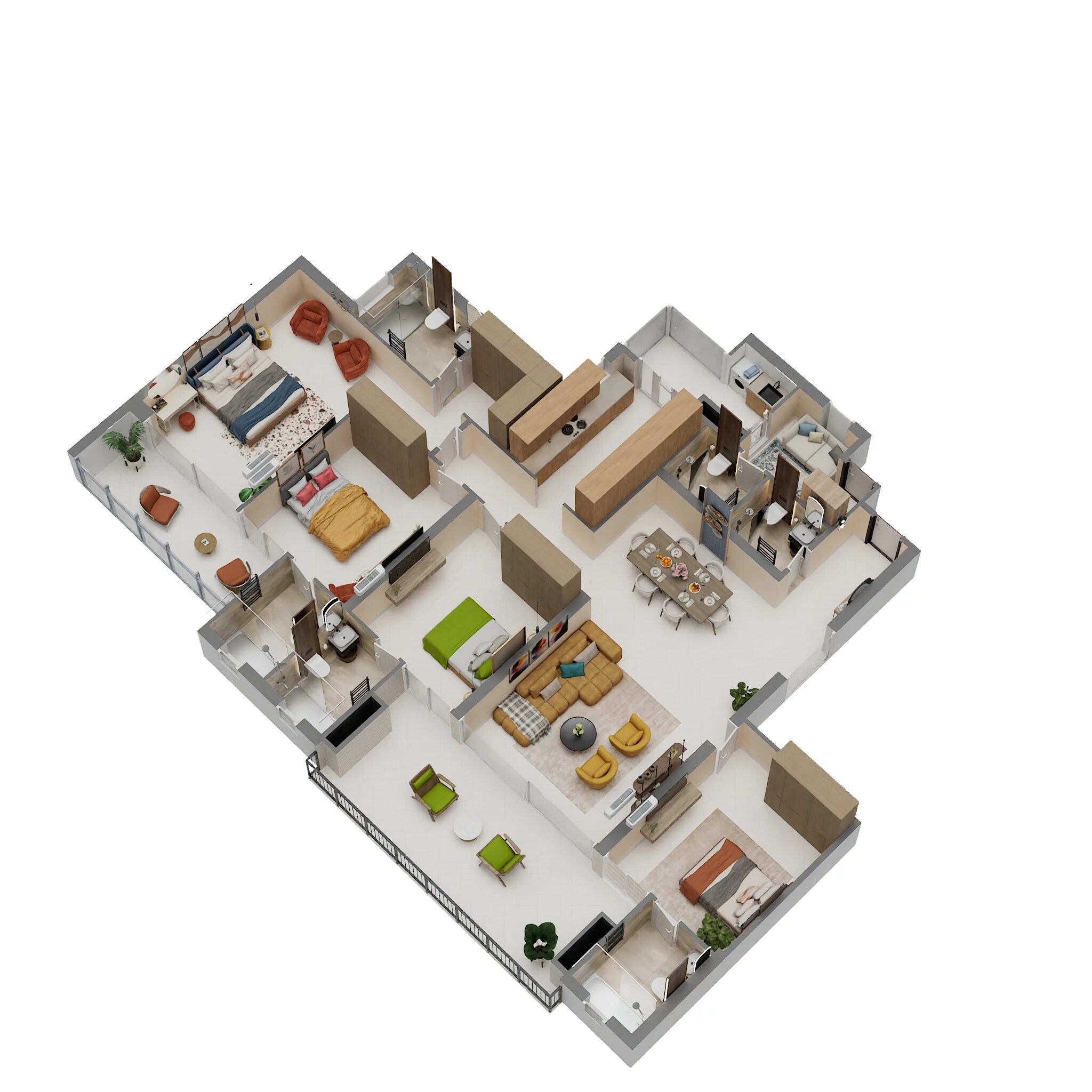 4 BHK 3150 Sq. Ft. Apartment