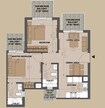 Supertech Belfair 2 BHK Layout