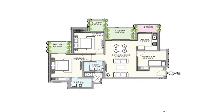 supertech hues apartment 2bhk st 1430sqft71