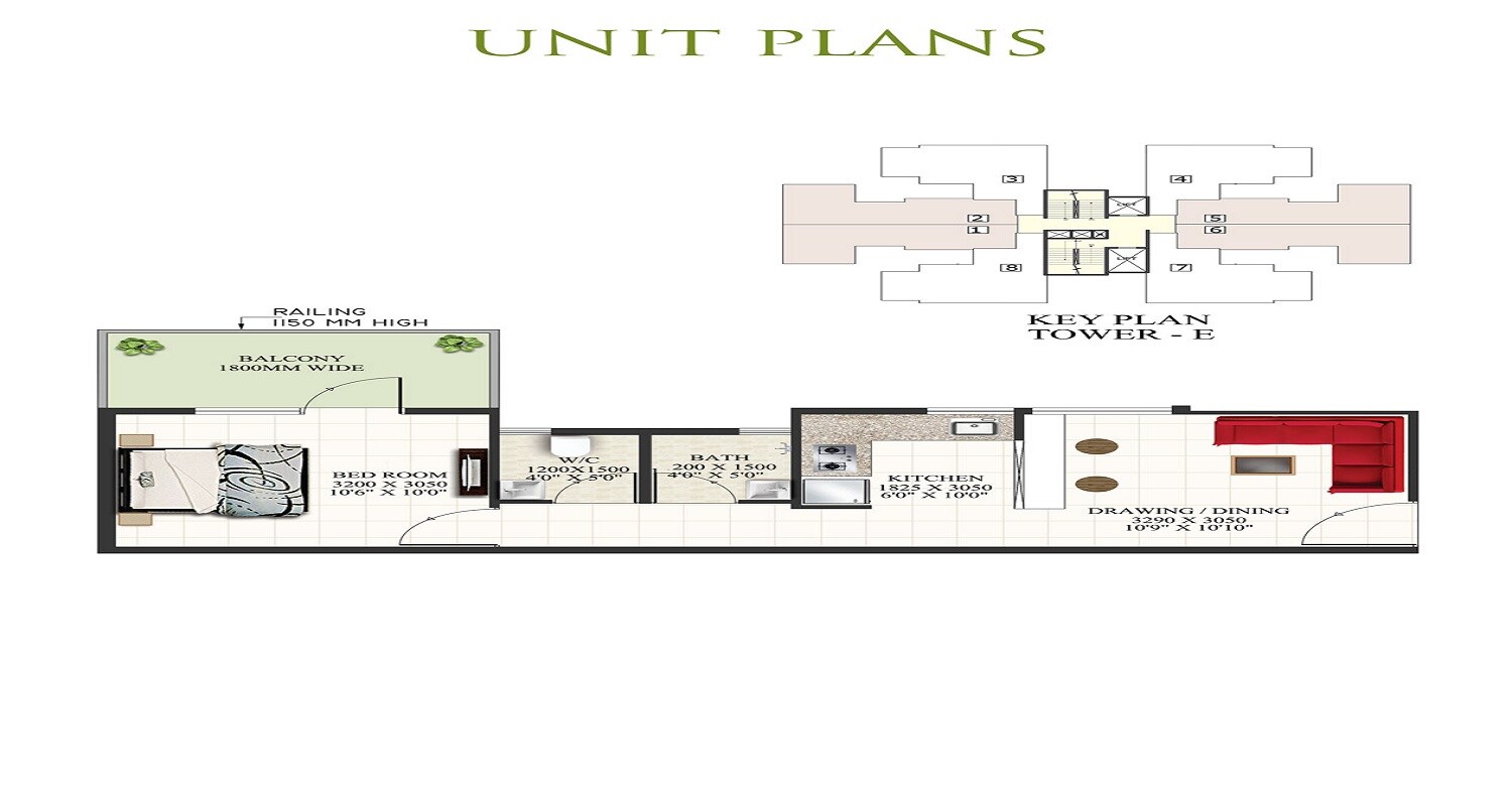 1 BHK 416 Sq. Ft. Apartment