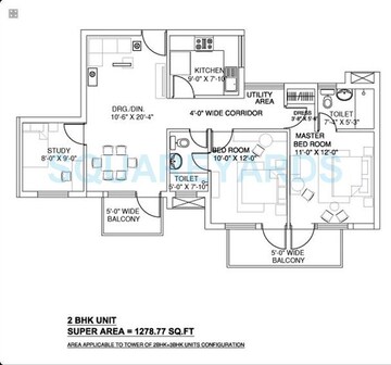  2 BHK Apartment at Piedmont Taksila Heights, Sector 37c – for Sale