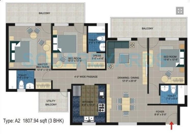Other, piedmont-taksila-heights 3 Bedroom 1808 Sq.Ft. Apartment In Sector 37c Gurgaon 8757473