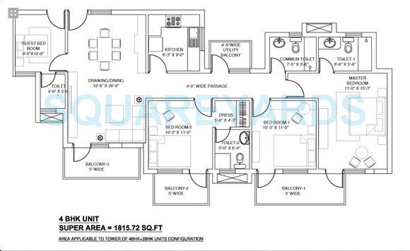takshila heights apartment 4bhk 1815 72sqft 1