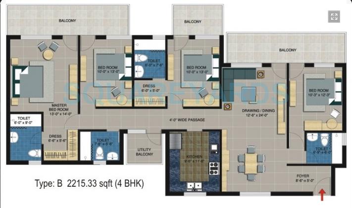 takshila heights apartment 4bhk 2215sqft 1