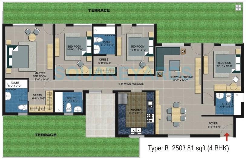 takshila heights apartment 4bhk 2504sqft 1