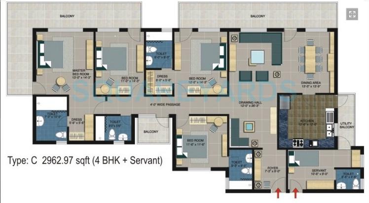 takshila heights apartment 4bhk sq 2963sqft 1