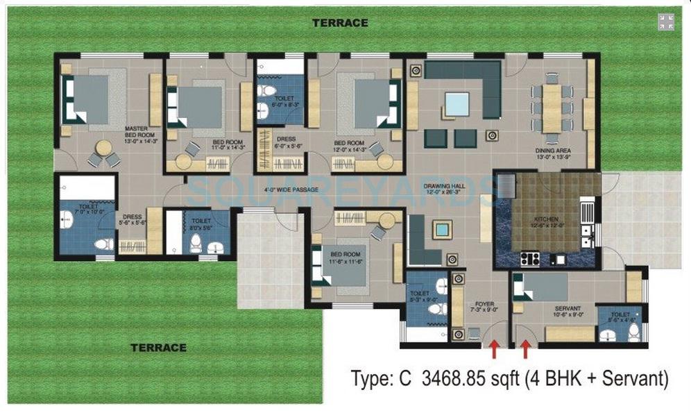 takshila heights apartment 4bhk sq 3469sqft 1