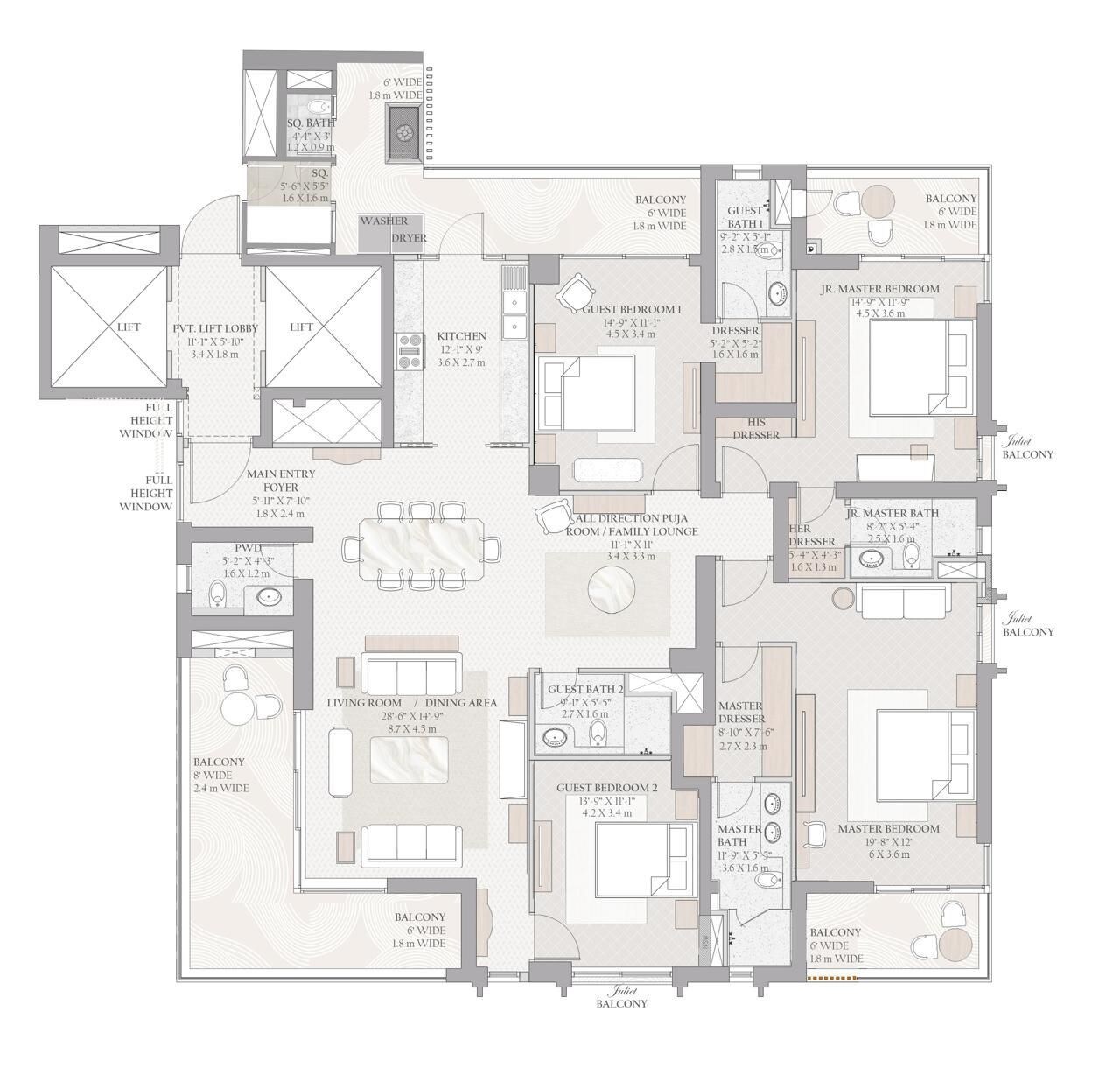 Other, tarc-ishva 4 Bedroom 3900 Sq.Ft. Apartment In Sector 63 Gurgaon 8068784