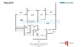 2 BHK Apartment For Rent in Tata Gurgaon Gateway Sector 112 Gurgaon  7565528