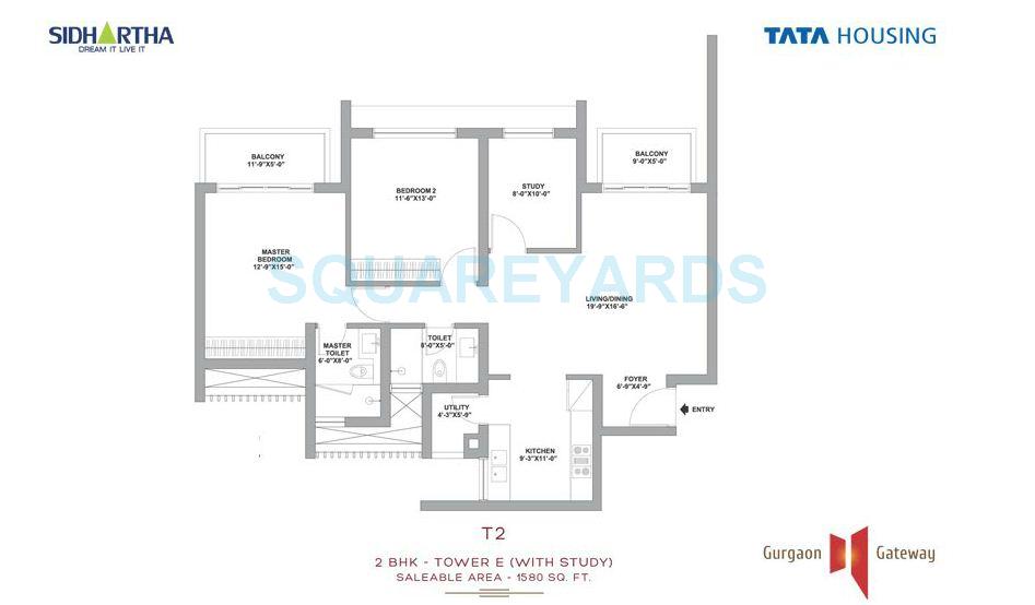Other, tata-gurgaon-gateway 2 Bedroom 1580 Sq.Ft. Apartment In Sector 112 Gurgaon 9299676