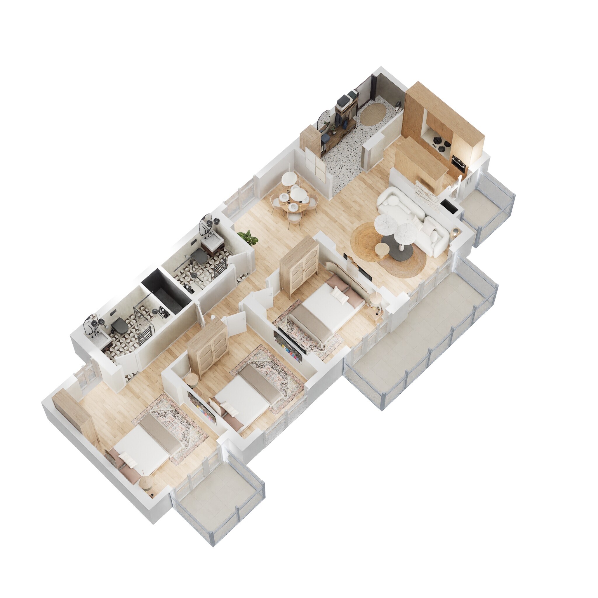 3 BHK 1579 Sq. Ft. Apartment