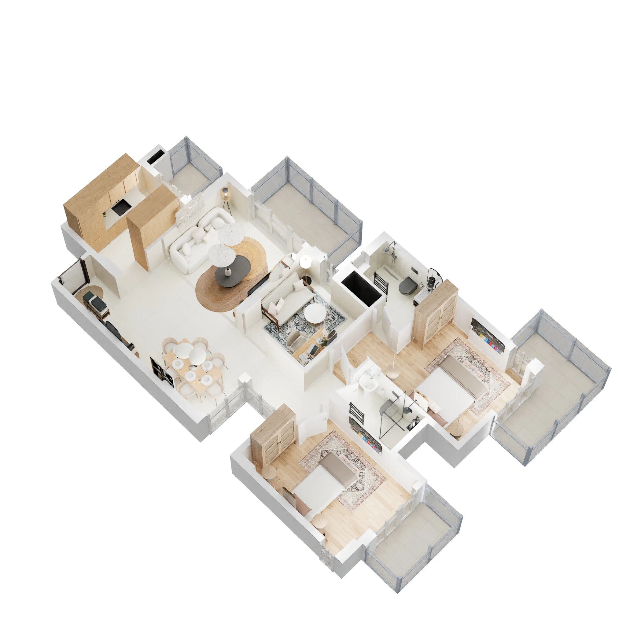 Floor plan of 3 BHK 1573 Sq. Ft. Apartment in Tata La Vida Codename Gateway Select, Gurgaon