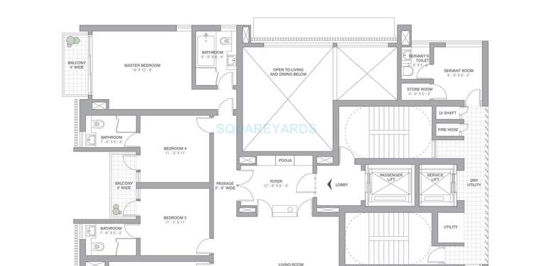 tata primanti executive apartments apartment type1 4bhk 3300sqft 1