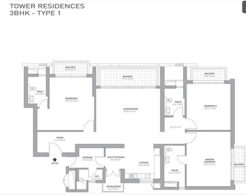  3 BHK Apartment at Tata Primanti-Tower Residences, Sector 72 – for Rent
