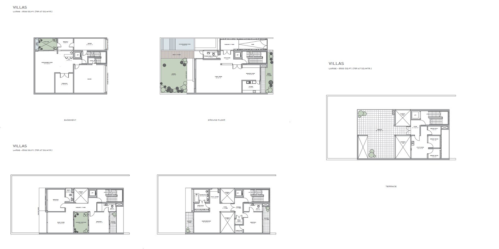 Floor plan of 4 BHK 8500 Sq. Ft. Villa in Tata Primanti Villas, Gurgaon