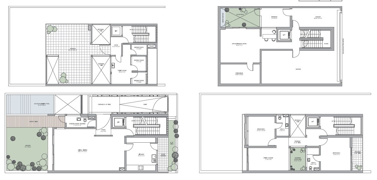 Floor plan of 4 BHK 7000 Sq. Ft. Villa in Tata Primanti Villas, Gurgaon