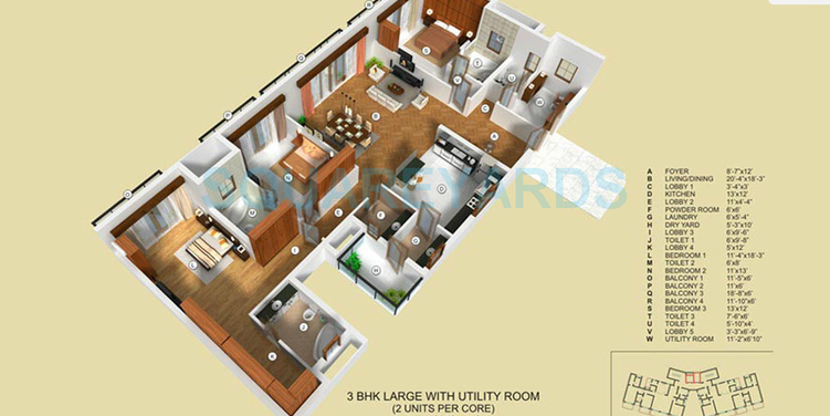 tata raheja raisina residency apartment 3bhk 2910sqft 1