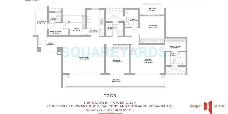 tata raheja raisina residency apartment 3bhk sq 2575sqft 1