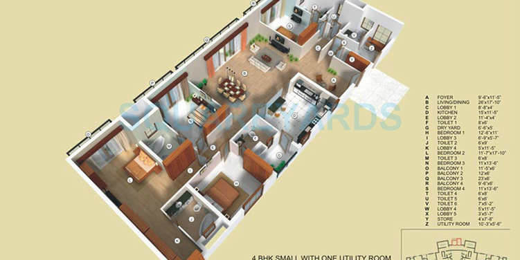 tata raheja raisina residency apartment 4bhk 3375sqft 1