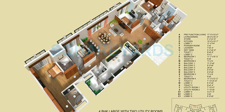 tata raheja raisina residency apartment 4bhk 3829sqft 1