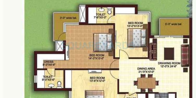 today canary greens apartment 3bhk 1940sqft 1