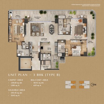  3 BHK Apartment at TREVOC Royal Residences, Sector 56 – for Sale