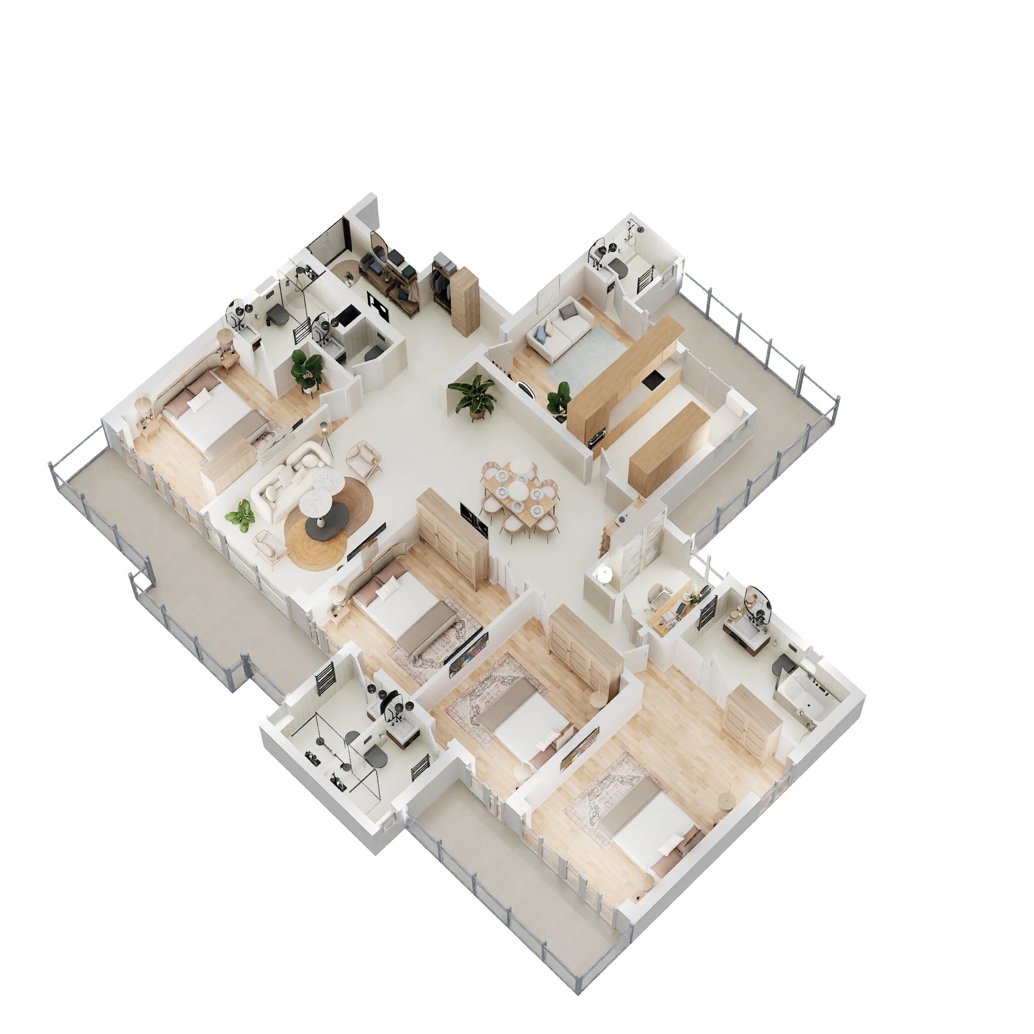 Floor plan of 4 BHK 3090 Sq. Ft. Apartment in Tulip Crimson, Gurgaon