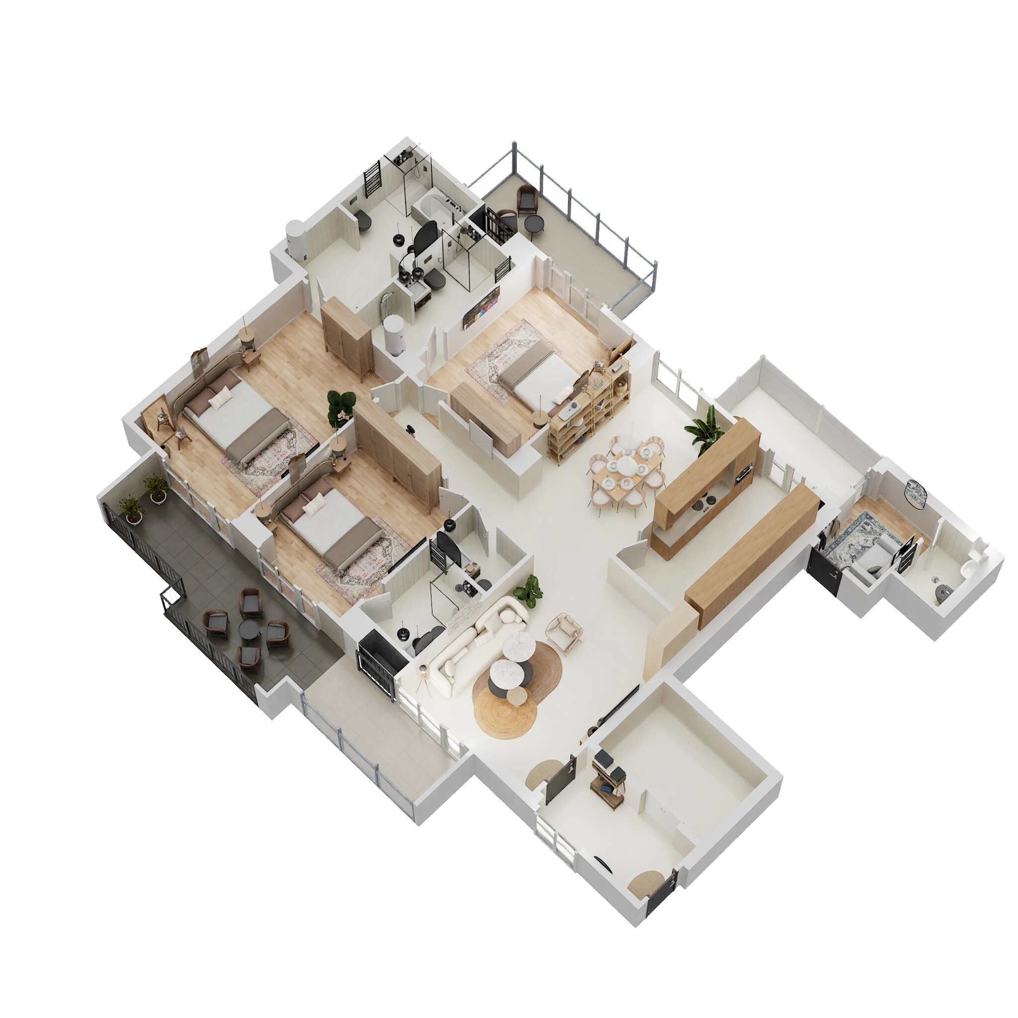 Floor plan of 3 BHK 2874 Sq. Ft. Apartment in Tulip Monsella, Gurgaon