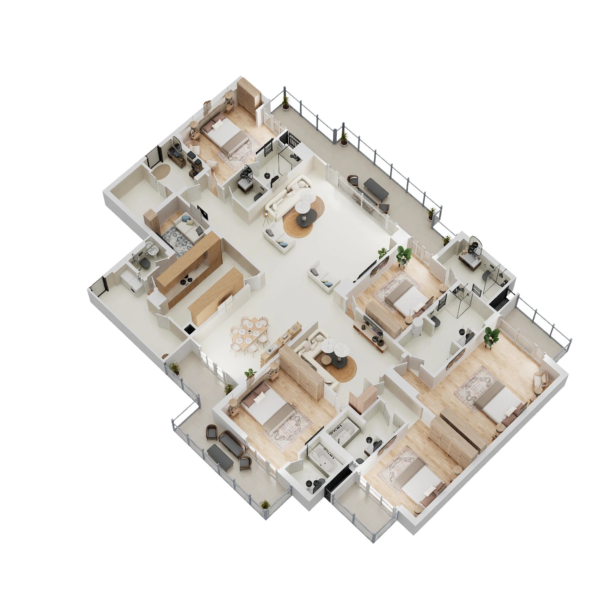 Floor plan of 5 BHK 4503 Sq. Ft. Apartment in Tulip Monsella, Gurgaon
