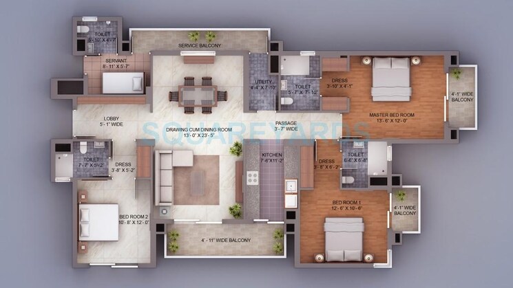 Other, umang-winter-hills 3 Bedroom 1940 Sq.Ft. Apartment In Sector 77 Gurgaon 9299605