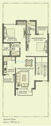 Unitech Anthea Floors 2 BHK Layout