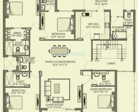 unitech anthea floors apartment 4 bhk 2259sqft 20223105163154