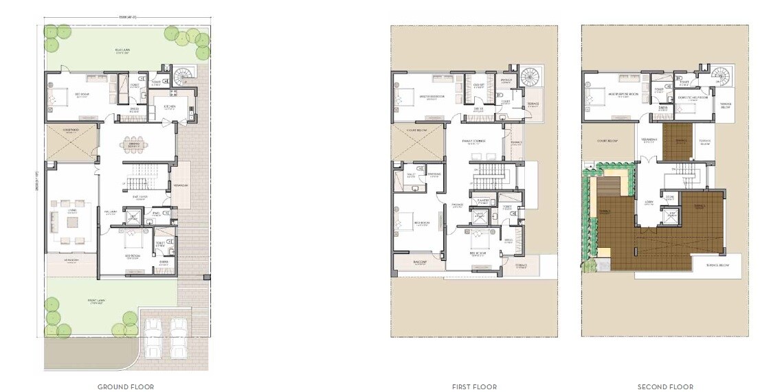 Floor plan of 6 BHK 5627 Sq. Ft. Villa in Unitech Espace Premiere Villas, Gurgaon