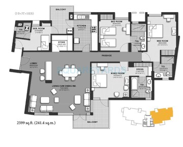  3 BHK Apartment at Unitech Harmony, Sector 50 – for Sale