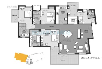  3 BHK Apartment at Unitech Harmony, Sector 50 – for Sale