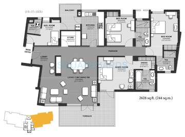  3 BHK Apartment at Unitech Harmony, Sector 50 – for Sale