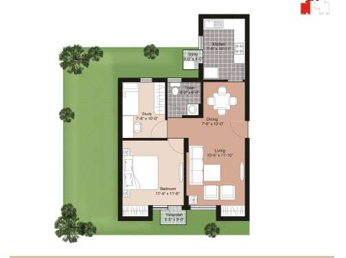 unitech the residences gurgaon apartment 1 bhk 825sqft 20235720185734