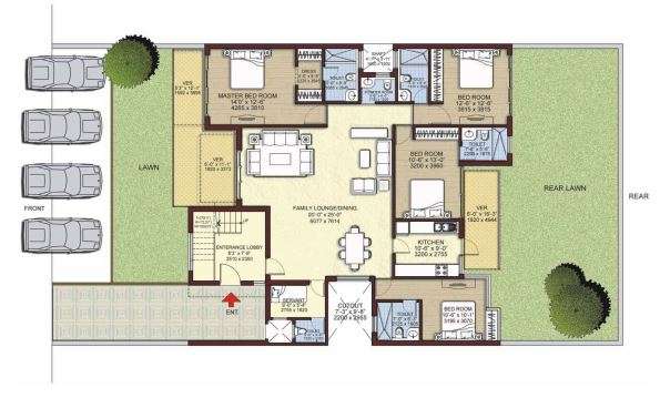 unitech woodstock floors apartment 4 bhk 2296sqft 20202522152551