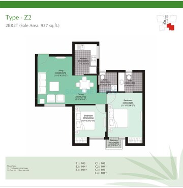  2 BHK Apartment at Unitech Uniworld Gardens 2, Sector 47 – for Rent