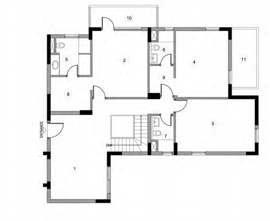 Floor plan of 3 BHK 2110 Sq. Ft. Apartment in Vatika Boulevard Residences, Gurgaon