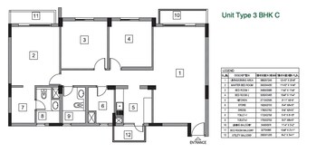  3 BHK Apartment at Vatika City Homes, Sector 83 – for Rent