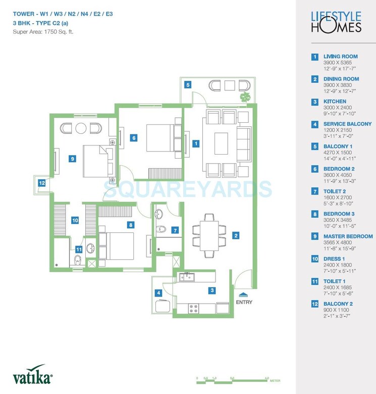 Other, vatika-lifestyle-homes 3 Bedroom 1750 Sq.Ft. Apartment In Sector 83 Gurgaon 7915148