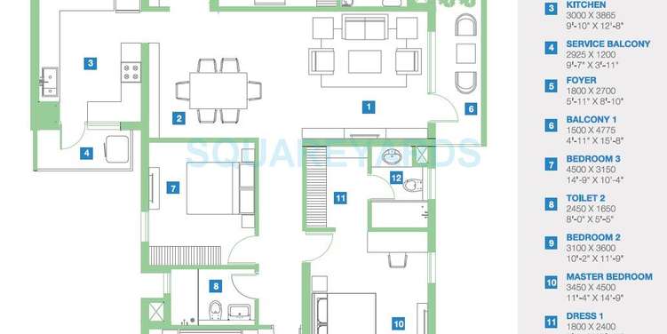vatika lifestyle homes apartment 3bhk 2086 17sqft 1