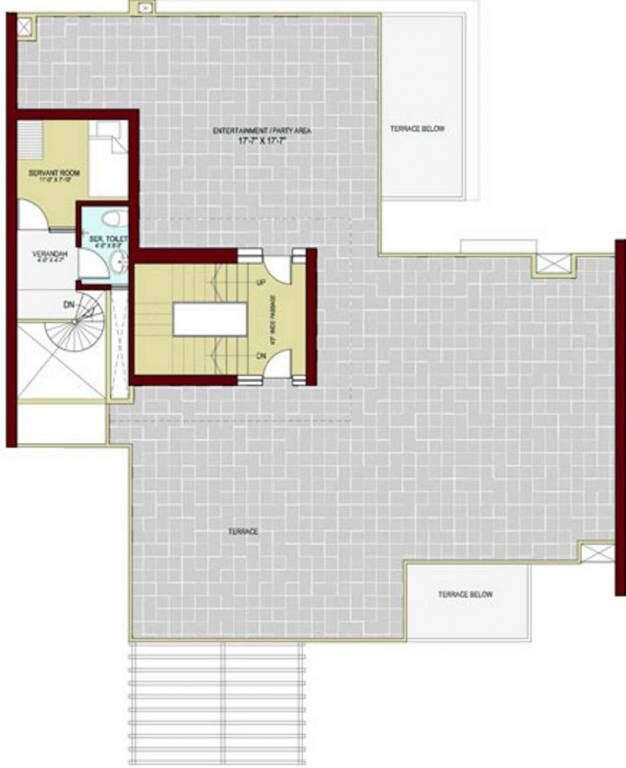 Floor plan of 5 BHK 3654 Sq. Ft. Villa in Vatika Signature Villas, Gurgaon