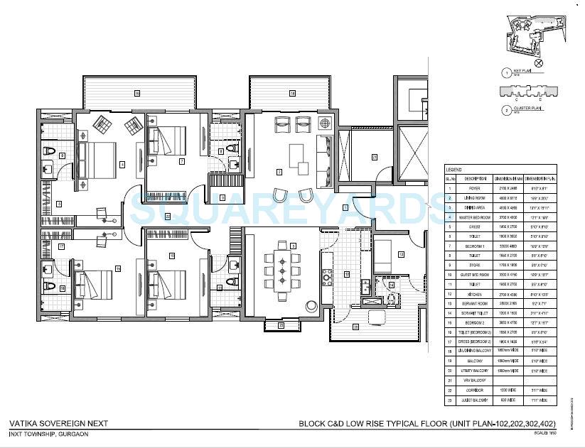  4 BHK Apartment at Vatika Sovereign Next, Sector 82a – for Sale