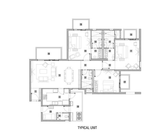 vatika tranquil heights apartment 3bhk 2150sqft 31