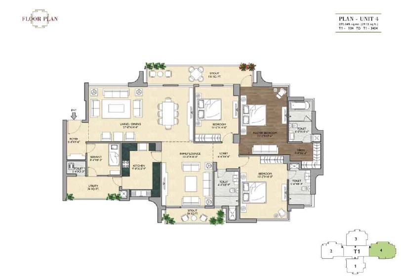 vipul aarohan apartment 3bhk 2910sqft 1