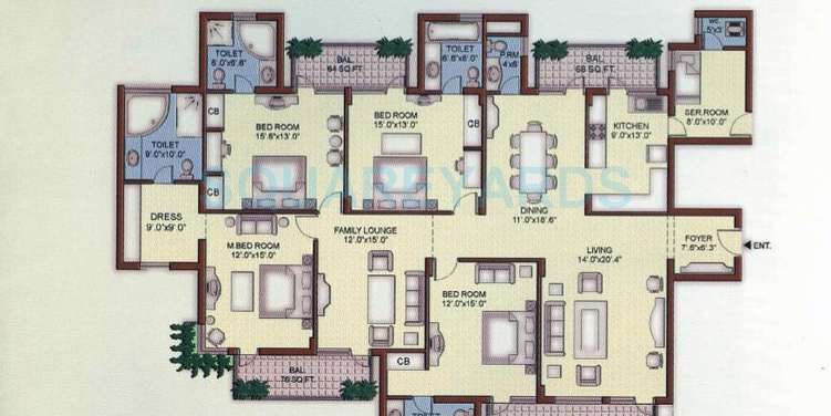 vipul belmonte apartment 4bhk sq 3110sqft 1