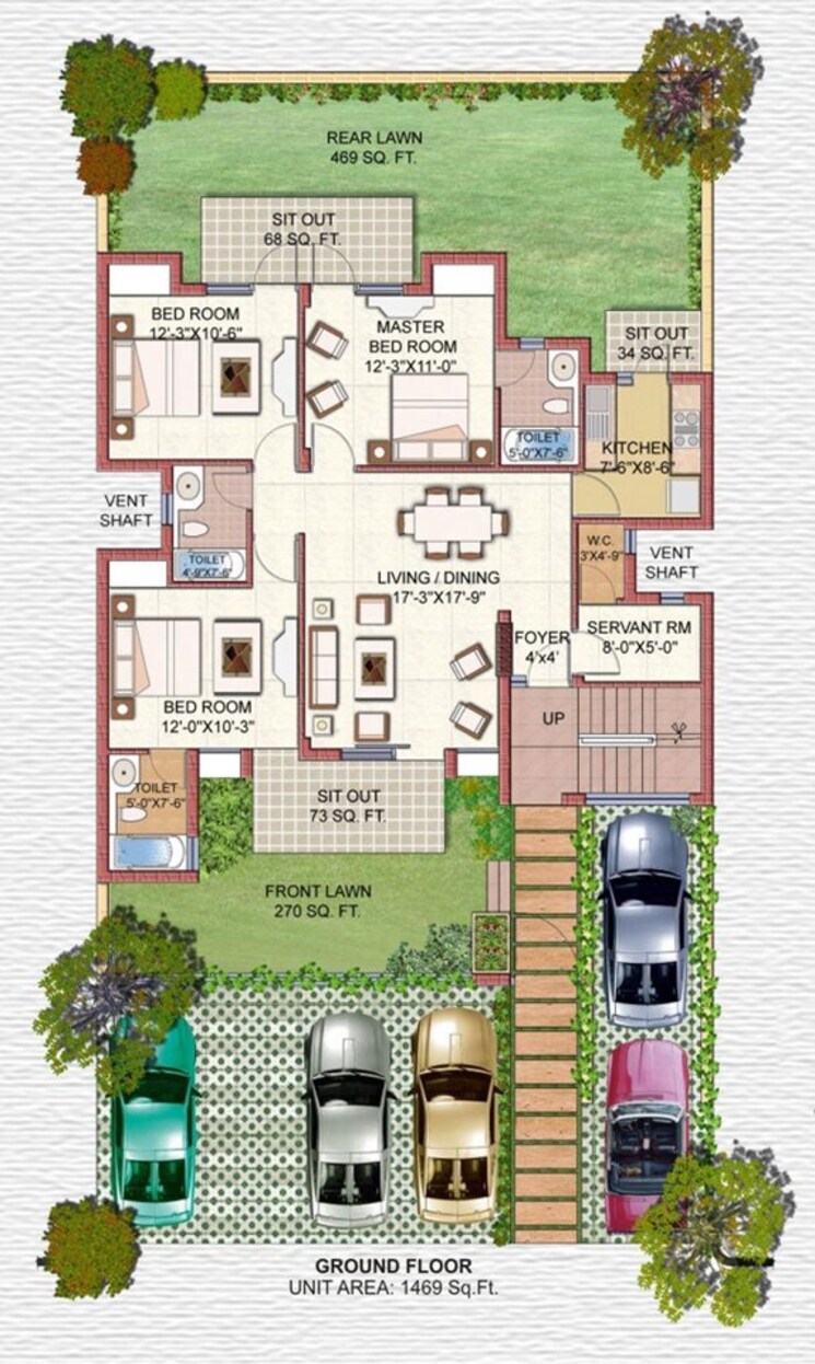Other, vipul-world-floors 3 Bedroom 1240 Sq.Ft. Apartment In Sector 48 Gurgaon 8864534