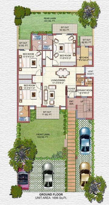  4 BHK Apartment at Vipul World Floors, Sector 48 – for Rent